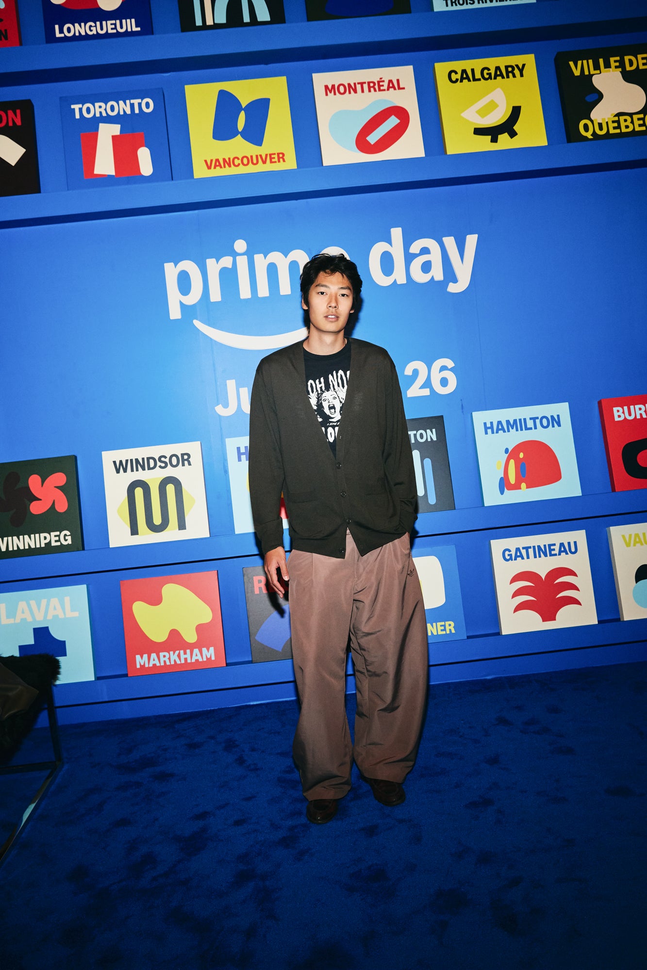 Actor Joseph Chiu rocking the OH NO! Tee during promotion for Amazon Prime Exclusive “Every Summer After”. 